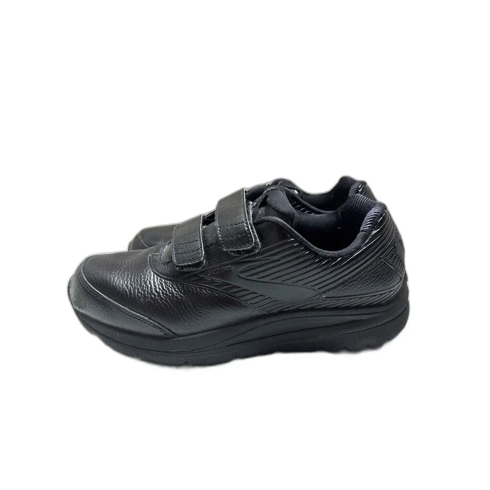 Brooks Addiction Walker V-Strap 2 Men's 9 42.5 Hook & Loop Black Walking Shoe